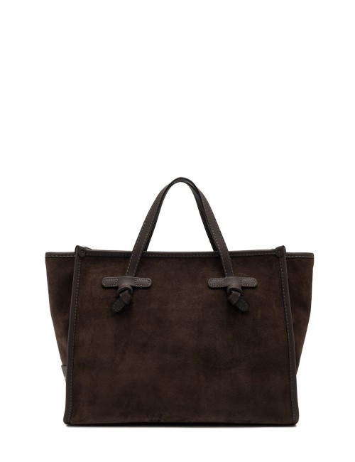 Borsa a tracolla scamosciata MISS MARCELLA 32 ESPRESSO