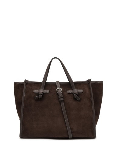 Borsa a tracolla scamosciata MISS MARCELLA 32 ESPRESSO