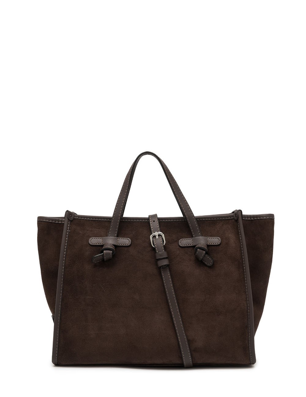 Borsa a tracolla scamosciata MISS MARCELLA 32 ESPRESSO
