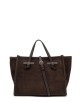 Borsa a tracolla scamosciata MISS MARCELLA 32 ESPRESSO