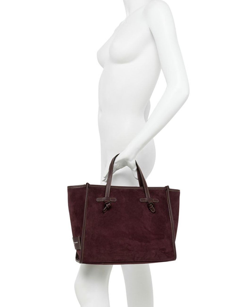 Borsa a tracolla scamosciata MISS MARCELLA 32 ESPRESSO