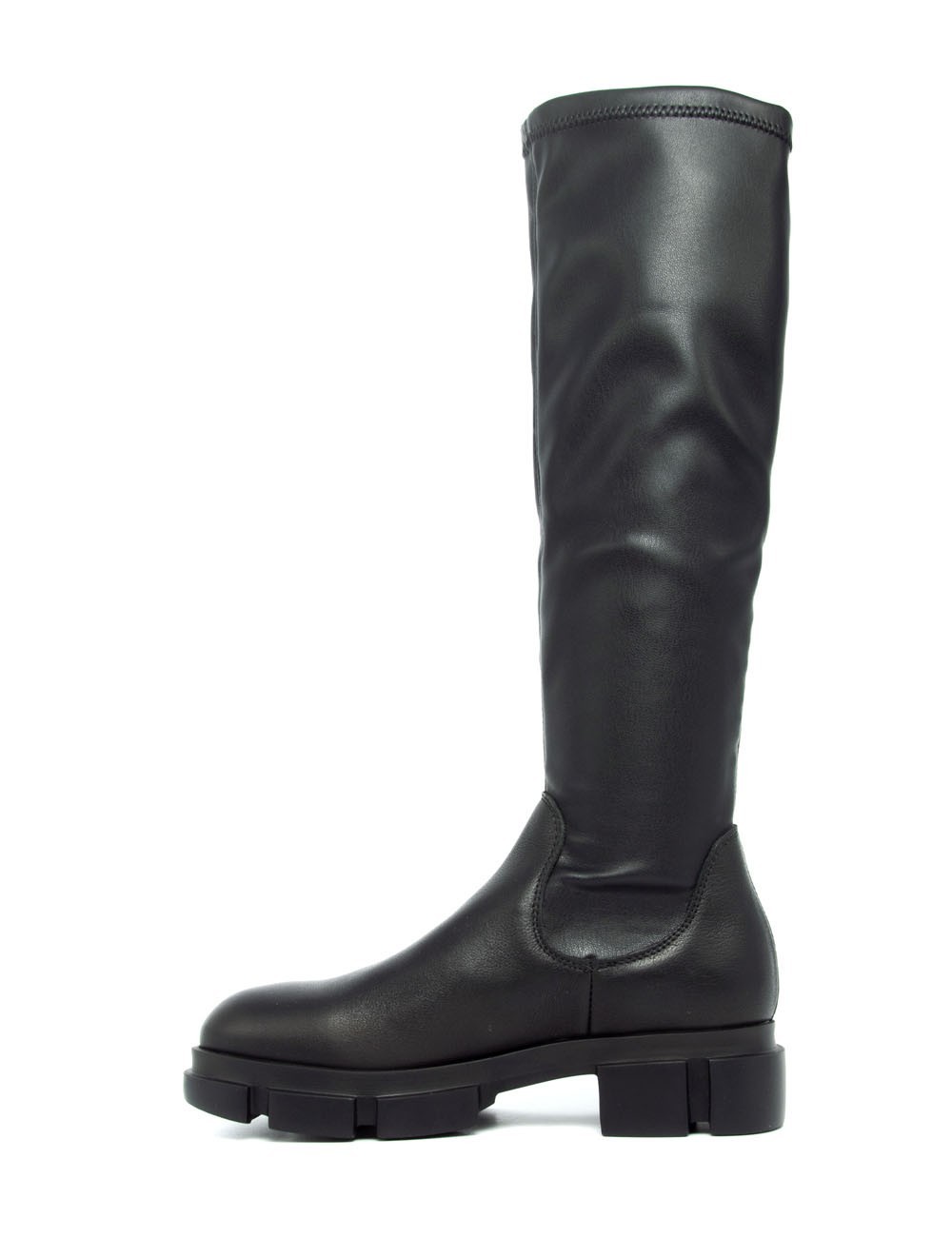 Stretch boots leather black