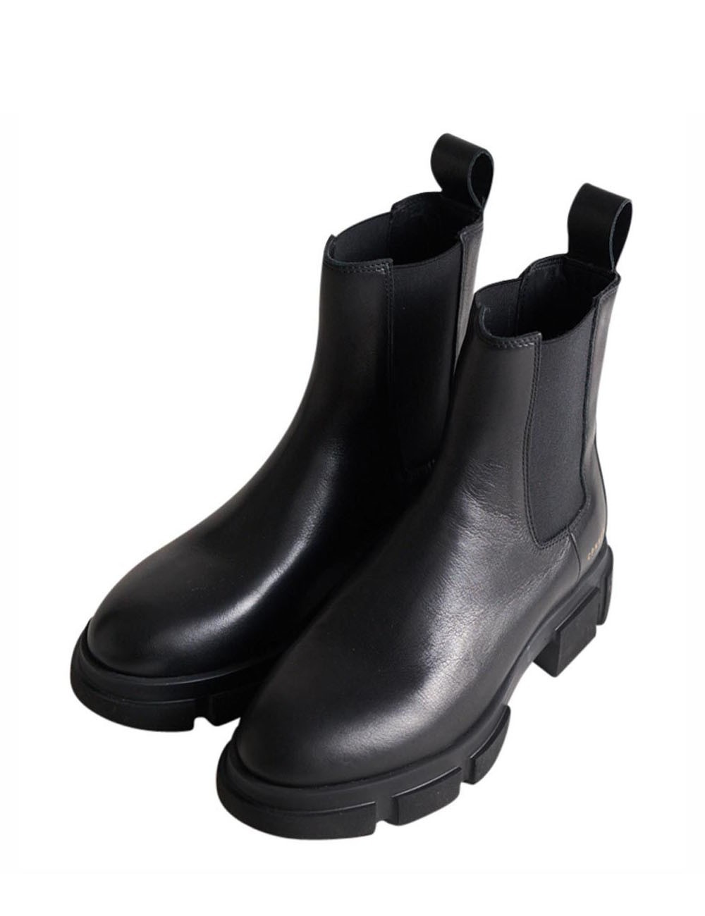 Stivaletto elasticizzato in pelle vitello nero