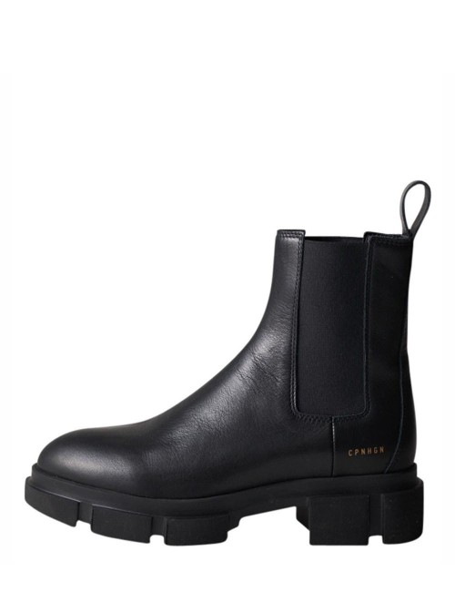 Stivaletto elasticizzato in pelle vitello nero