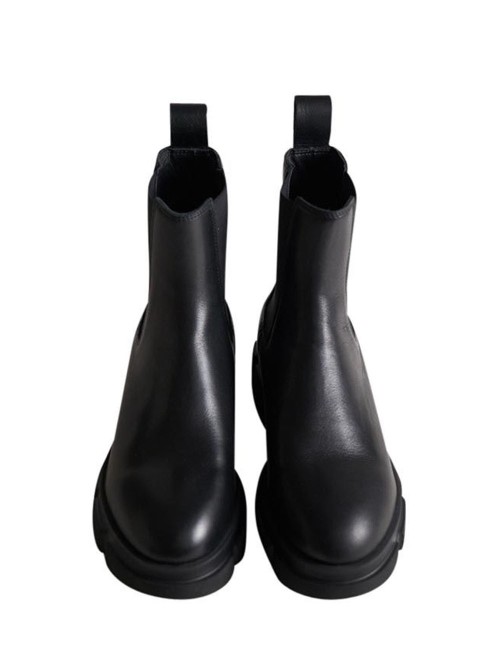 Stretch ankle boot leather black