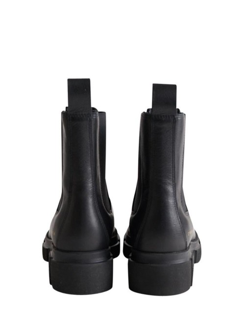 Stivaletto elasticizzato in pelle vitello nero