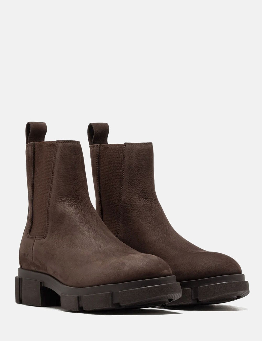 Stivaletto elasticizzato in pelle scamosciata chocolate