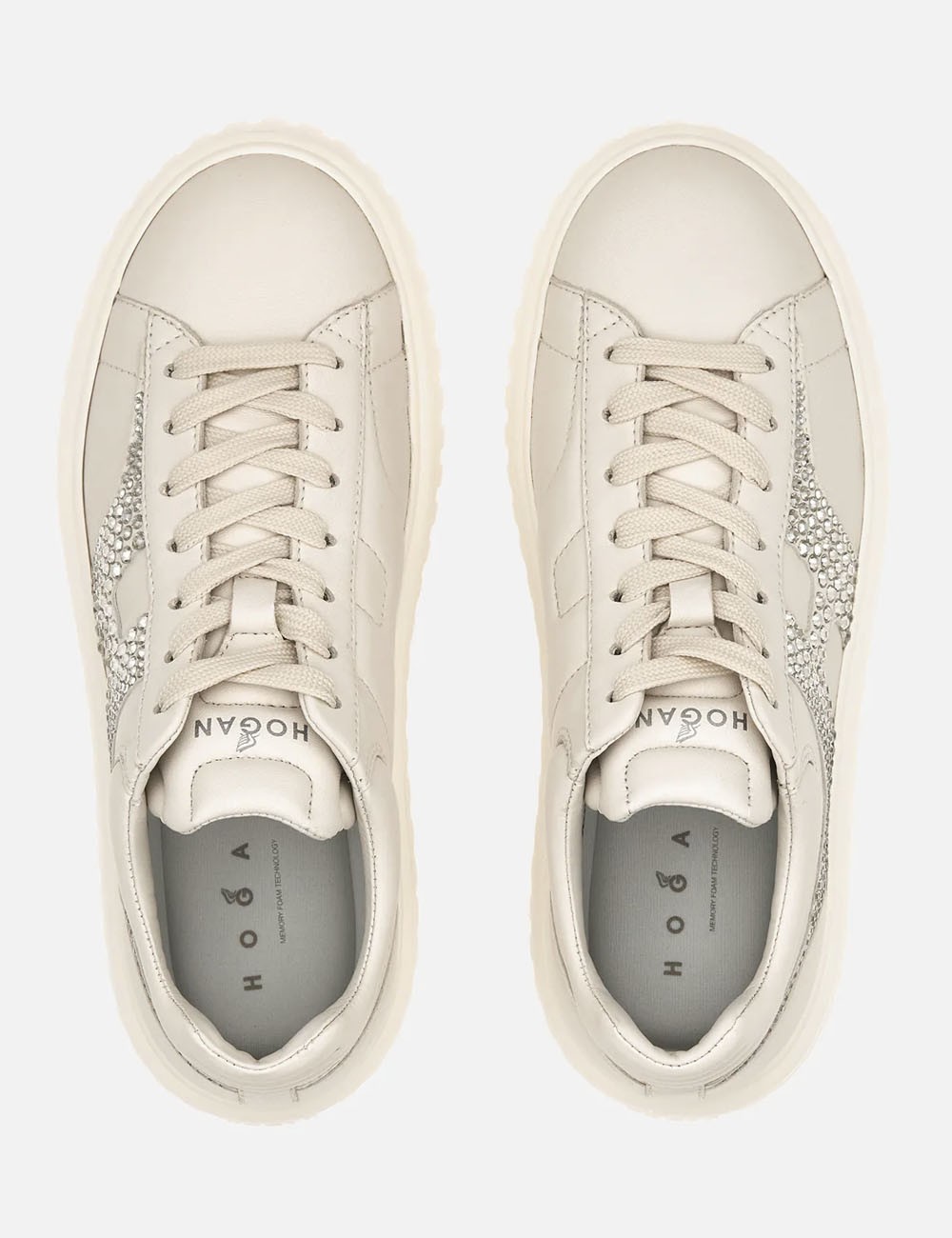 Sneakers Hogan H-Stripes yogurt white marble