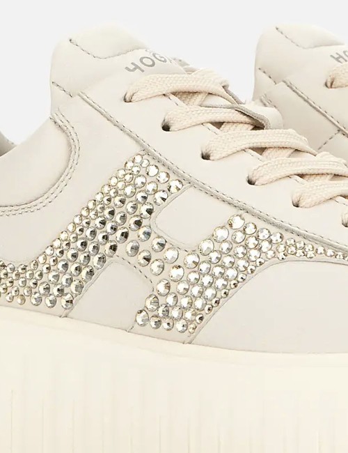 Sneakers Hogan H-Stripes yogurt white marble