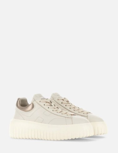 Sneakers H-Stripes Ivory Gold