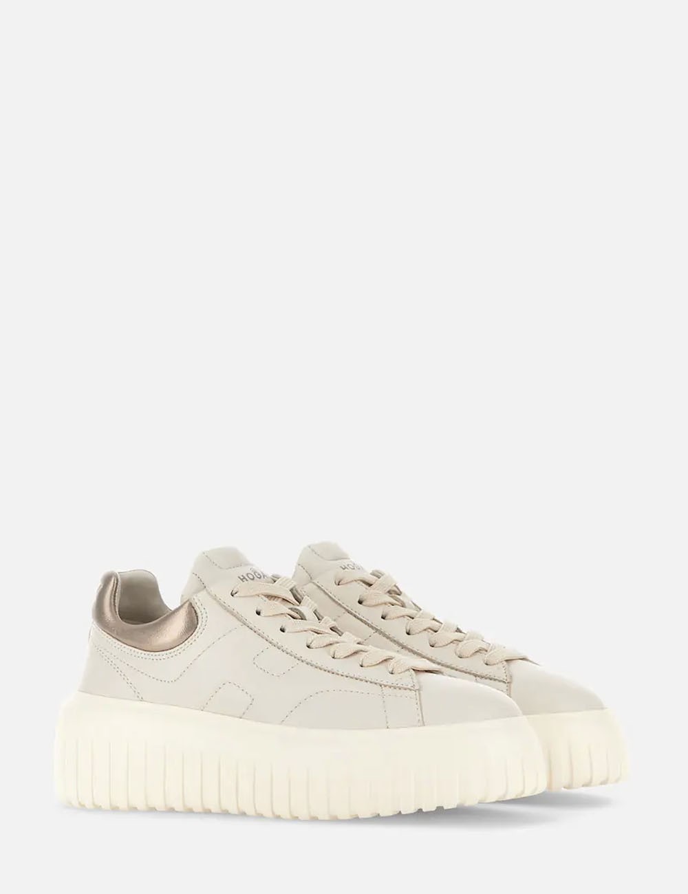Sneakers H-Stripes Ivory Gold