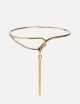 Necklace with snake and tassel Yellow Gold