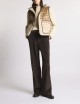 Gilet in Tessuto Tecnico a Quadri marrone beige