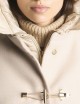 Toggle Coat in Mélange Wool Fabric white bianco