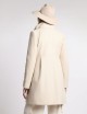 Romantic Coat in Panno di Lana Mélange bianco