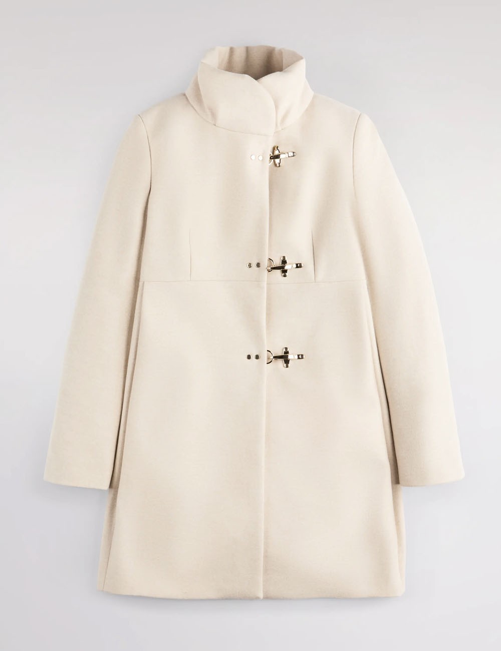 Romantic Coat in Mélange Wool Fabric white