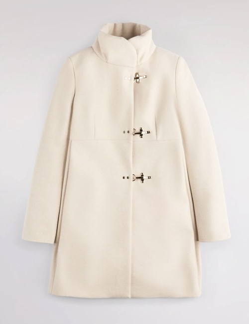 Romantic Coat in Mélange Wool Fabric white