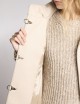 Romantic Coat in Panno di Lana Mélange bianco
