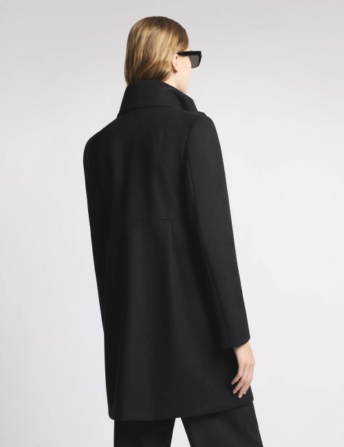 Romantic Coat in Wool Fabric black