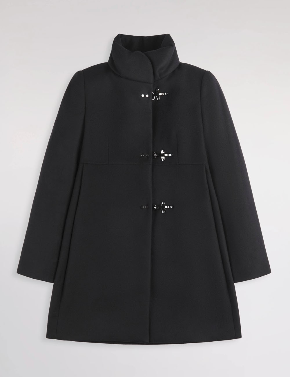 Romantic Coat in Panno di Lana nero