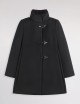 Romantic Coat in Panno di Lana nero