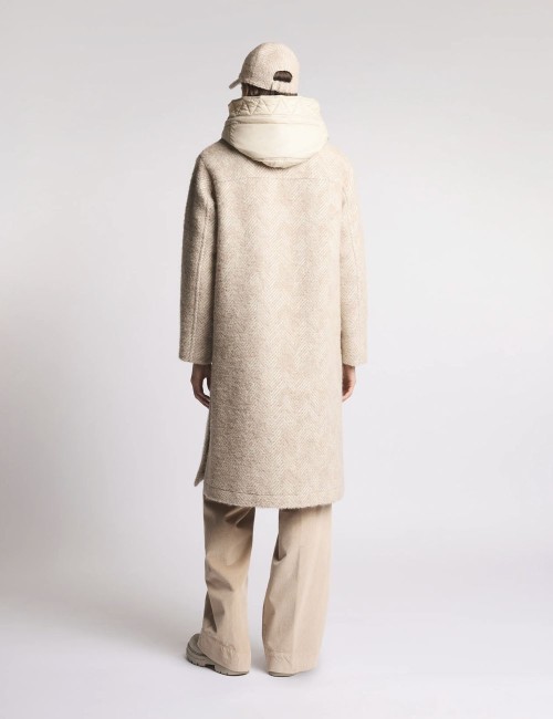 Cappotto Double Front in Resca di Lana e Mohair