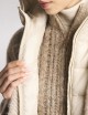 Double Front Coat in Wool and Mohair Herringbone beige