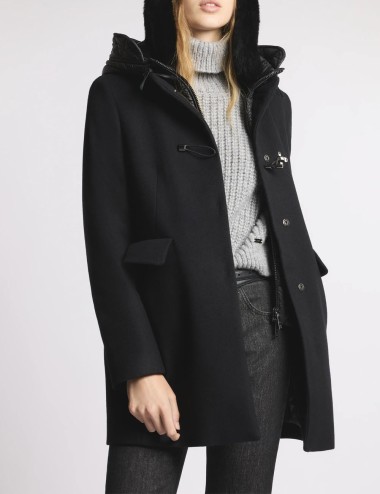 Toggle Coat in Panno di Lana nero