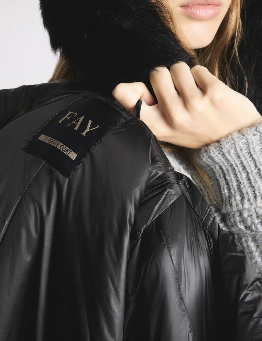 Toggle Coat in Panno di Lana nero