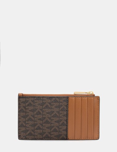 Porta carte di credito piccolo con logo Jet Set BRONZO GHIANDA