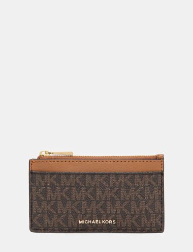 Porta carte di credito piccolo con logo Jet Set BRONZO GHIANDA