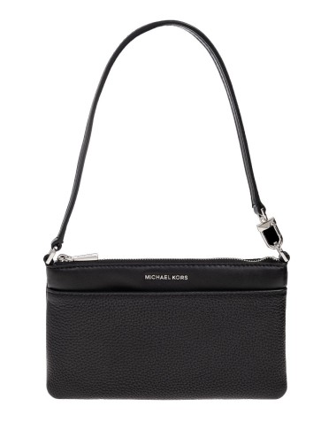 Jet Set Medium Pebbled Leather Convertible Wristlet black