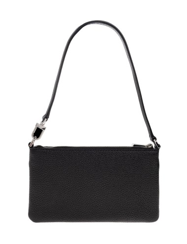 Jet Set Medium Pebbled Leather Convertible Wristlet black