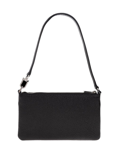 Jet Set Medium Pebbled Leather Convertible Wristlet black