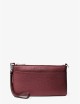 Pochette da polso convertibile Jet Set media in pelle martellata rossa