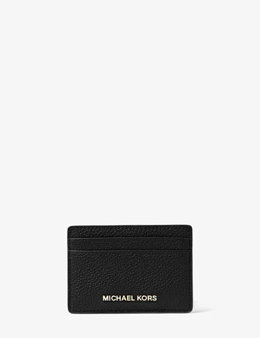 Porta carte di credito in pelle martellata nero