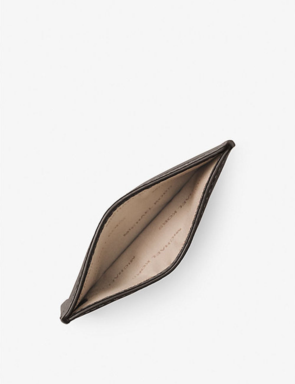 Pebbled Leather Card Case chocolate