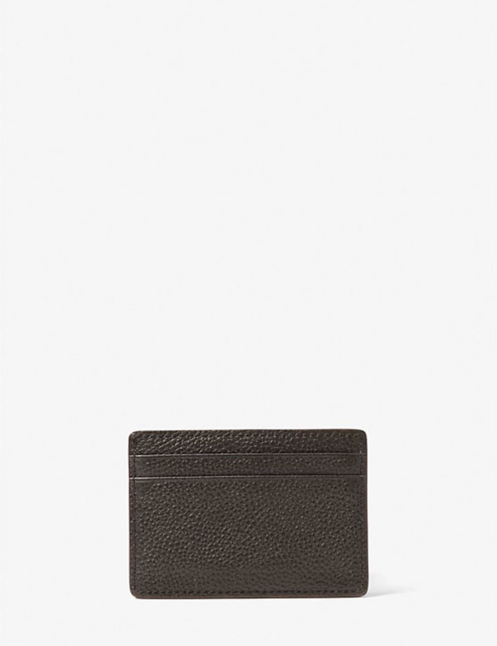 Pebbled Leather Card Case chocolate