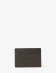 Porta carte di credito in pelle martellata cioccolato