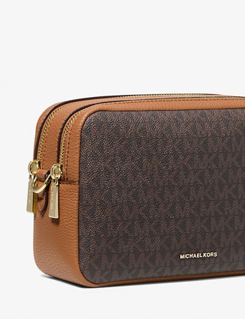 Camera bag a tracolla Bryant media con logo BRONZO/GHIANDA