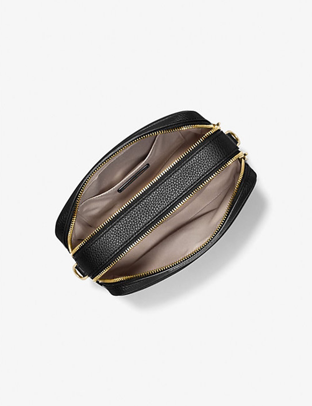 Camera bag a tracolla Bryant media in pelle martellata nera