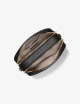 Camera bag a tracolla Bryant media in pelle martellata nera