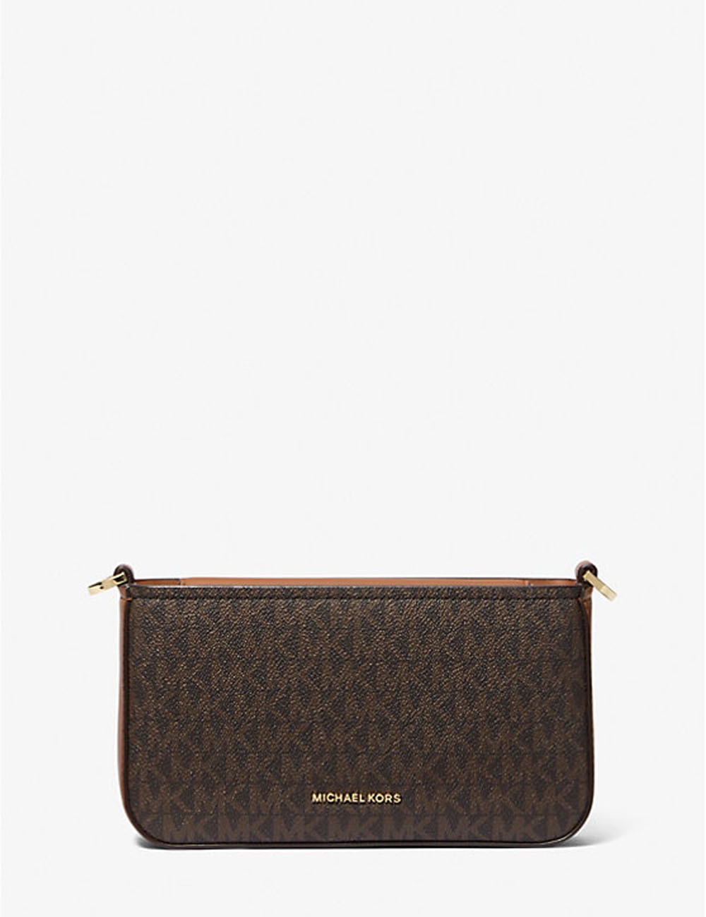 Pochette convertibile Bryant piccola con logo marrone ghianda