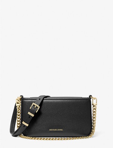 Bryant Small Pebbled Leather Convertible Pochette black