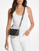 Pochette convertibile Bryant piccola in pelle martellata nera