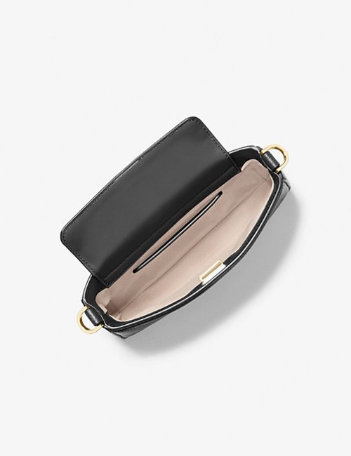 Bryant Small Pebbled Leather Convertible Pochette black