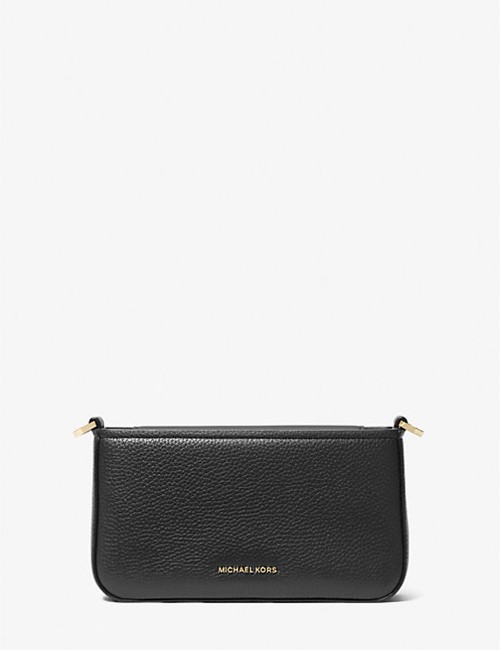 Pochette convertibile Bryant piccola in pelle martellata nera