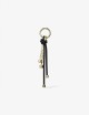 Gold-Tone and Speckled Cord Bag Charm black