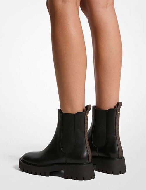 Stivaletto in pelle Asher nero marrone nero