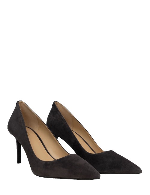 Décolleté Alina in pelle scamosciata cioccolato